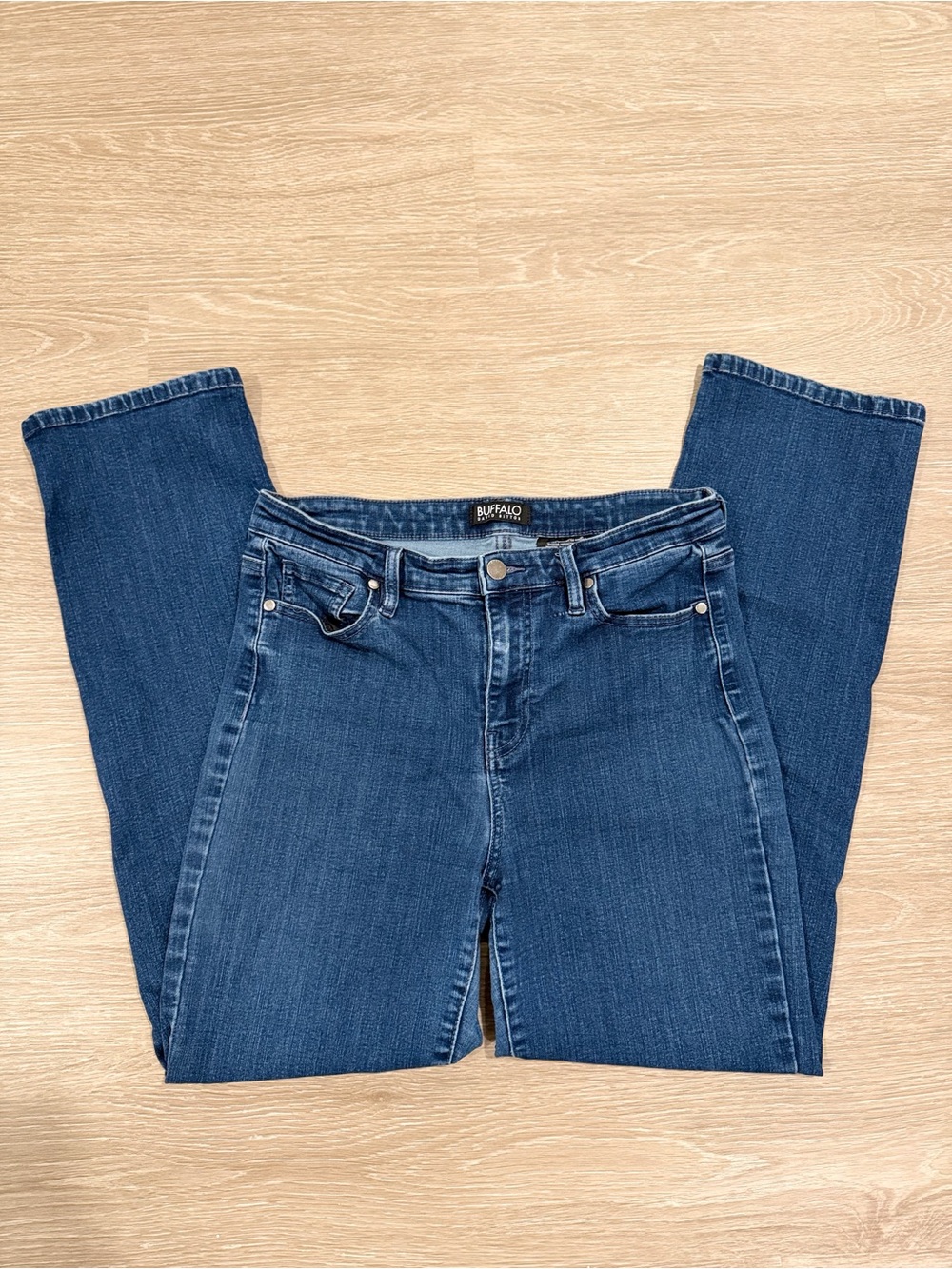 Buffalo David Bitton Dark Blue Straight-Leg Jeans